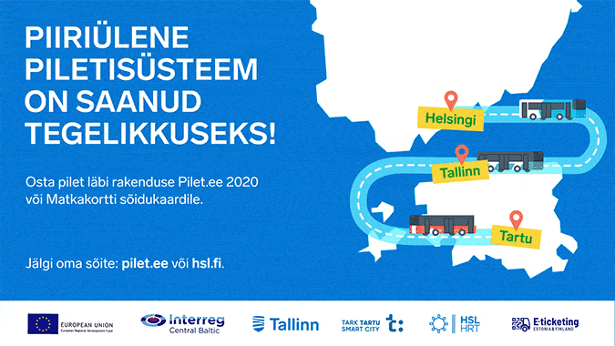 Tallinn, Tartu and Helsinki cross-border ticketing system